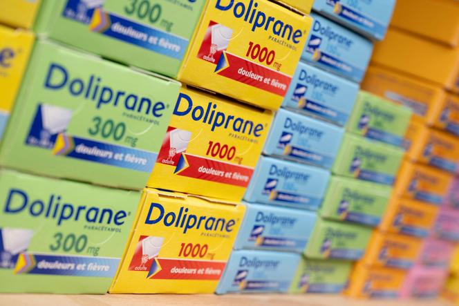 This photo taken on October 23, 2023, shows boxes of Doliprane tablets at a pharmacy in Riedisheim, eastern France.